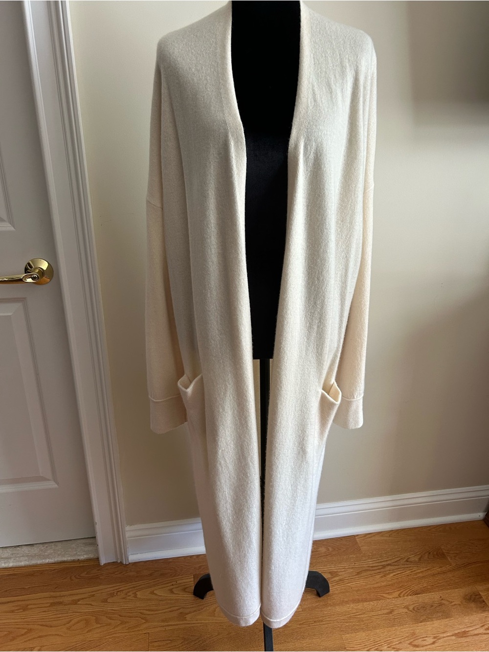 Naked Cashmere Duster Cardigan in Cream
